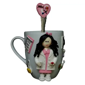 ماگ سرامیکی مدل پزشک داروساز کد 02004 به همراه قاشق