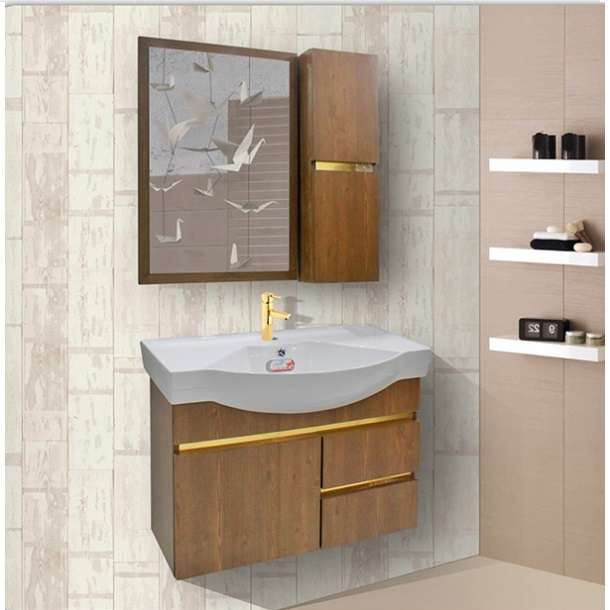ست کابینت روشویی کاسپین مدل راشین به همراه آینه و باکس