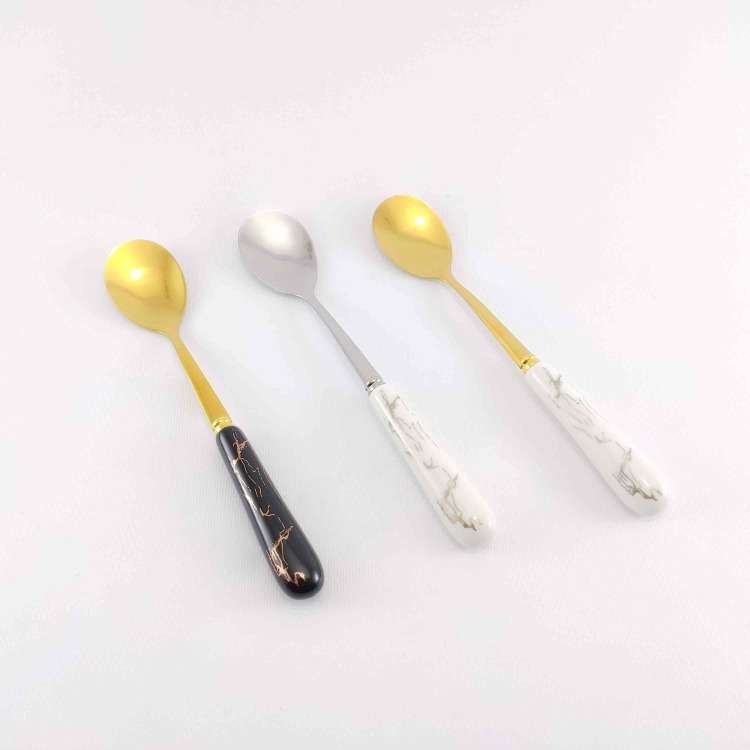 قاشق مربا خوری مدل ماربل بسته 6 عددی