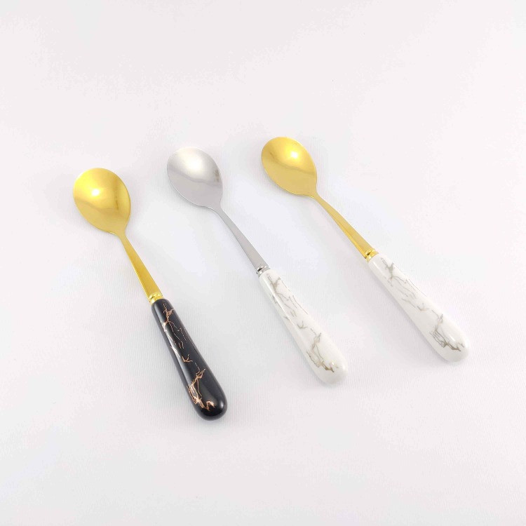 قاشق مربا خوری مدل ماربل بسته 6 عددی