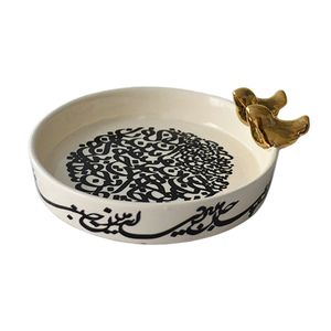 پیش دستی سرامیکی مدل سیاه مشق کد 110020