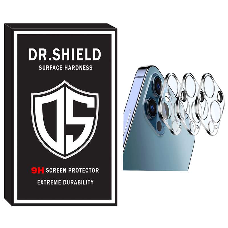 محافظ لنز دوربین دکتر شیلد مدل LNZDR مناسب برای گوشی موبایل اپل Iphone 13 Pro Max بسته سه عددی