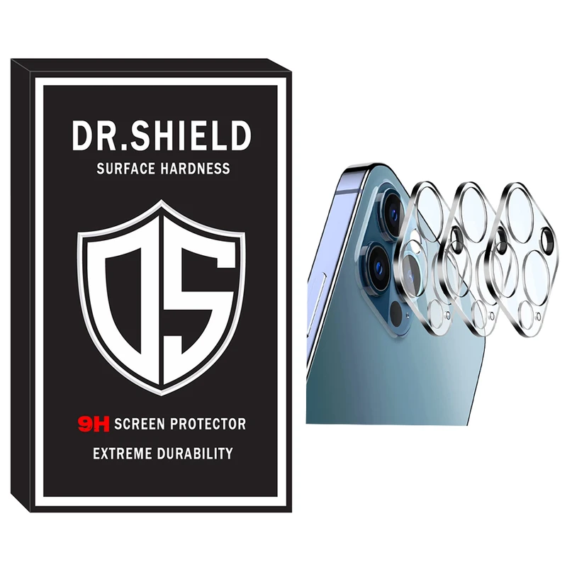 محافظ لنز دوربین دکتر شیلد مدل LNZDR مناسب برای گوشی موبایل اپل Iphone 13 Pro  بسته سه عددی