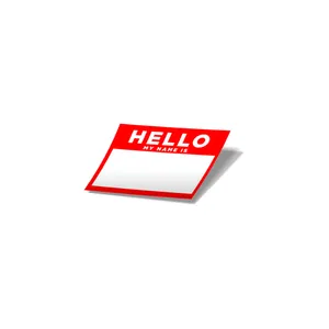 استیکر لپ تاپ لولو طرح سلام اسم من هست HELLO MY NAME IS BLANK کد 771