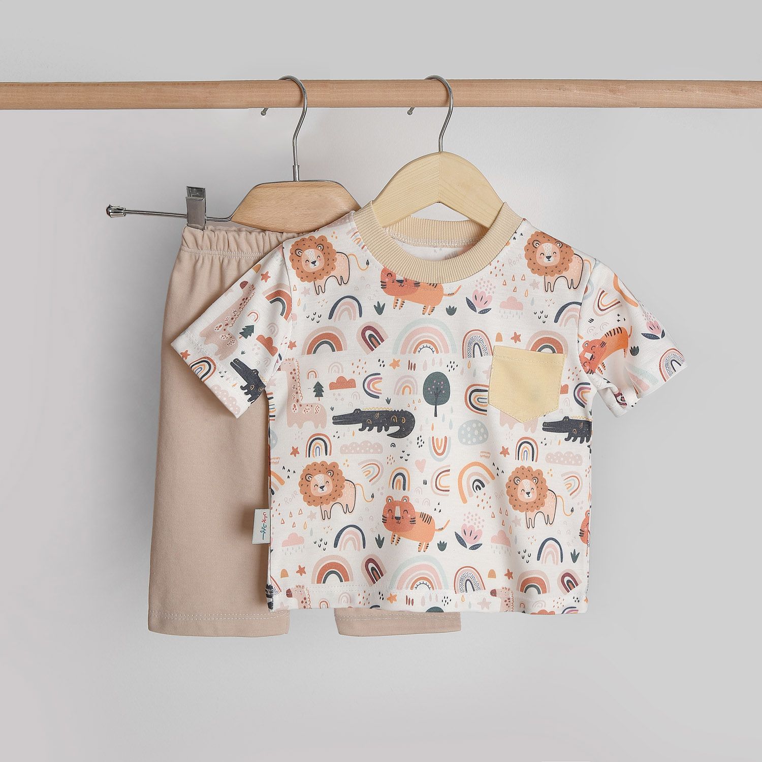 ست تی شرت آستین کوتاه و شلوارک بچگانه سپیدپوش  کد 140701 -  - 15