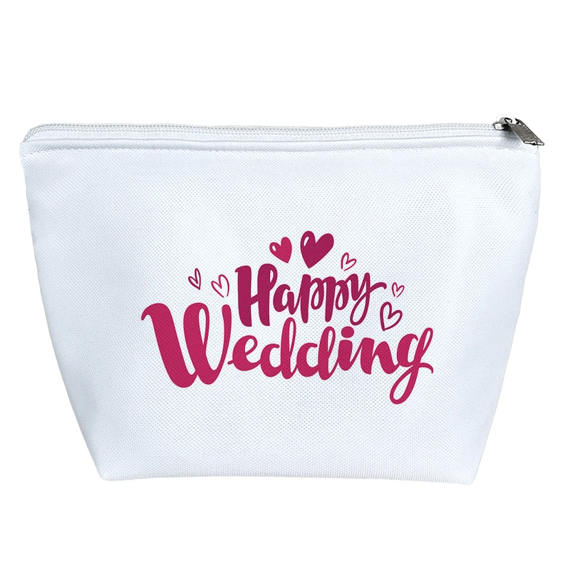 کیف لوازم آرایش دخترانه خندالو مدل عروسی مبارک Happy Wedding کد 3214