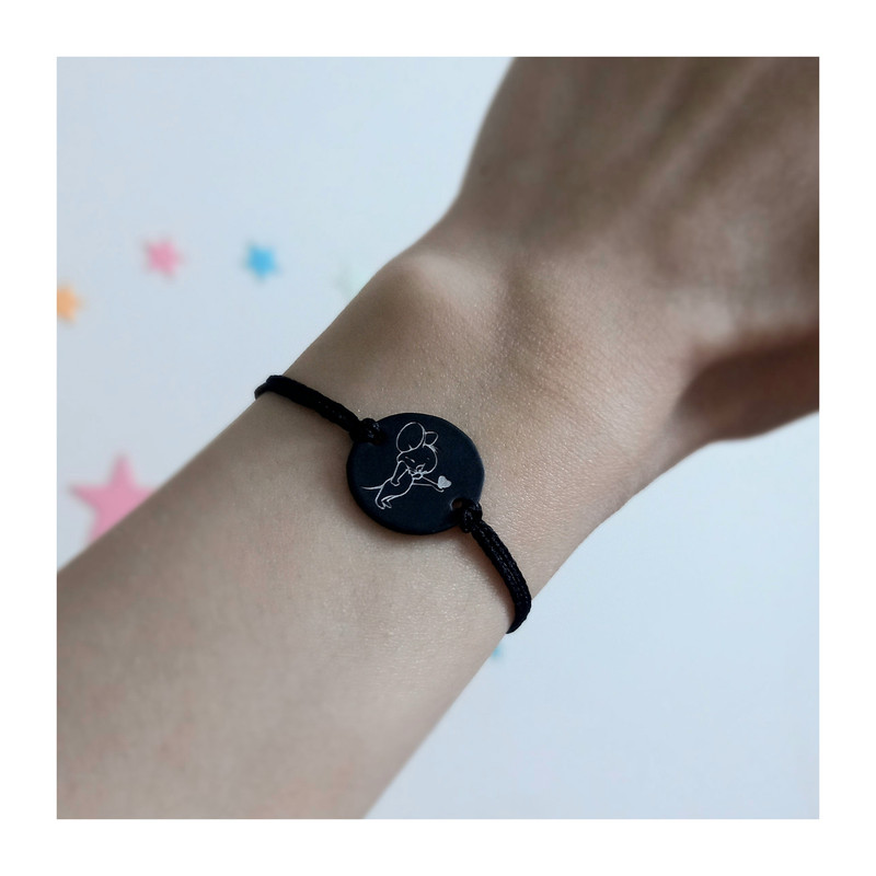 دستبند مدل دوستی  تام و جری قلب بسته 2 عددی