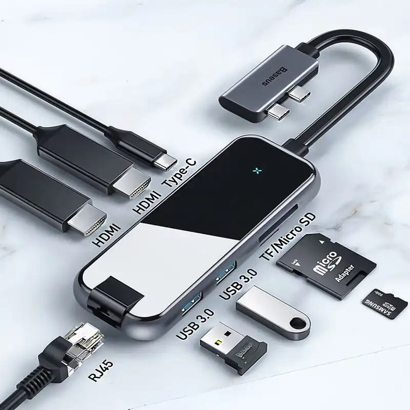 هاب 8 پورت USB-C باسئوس مدل CAHUB-FZ0G