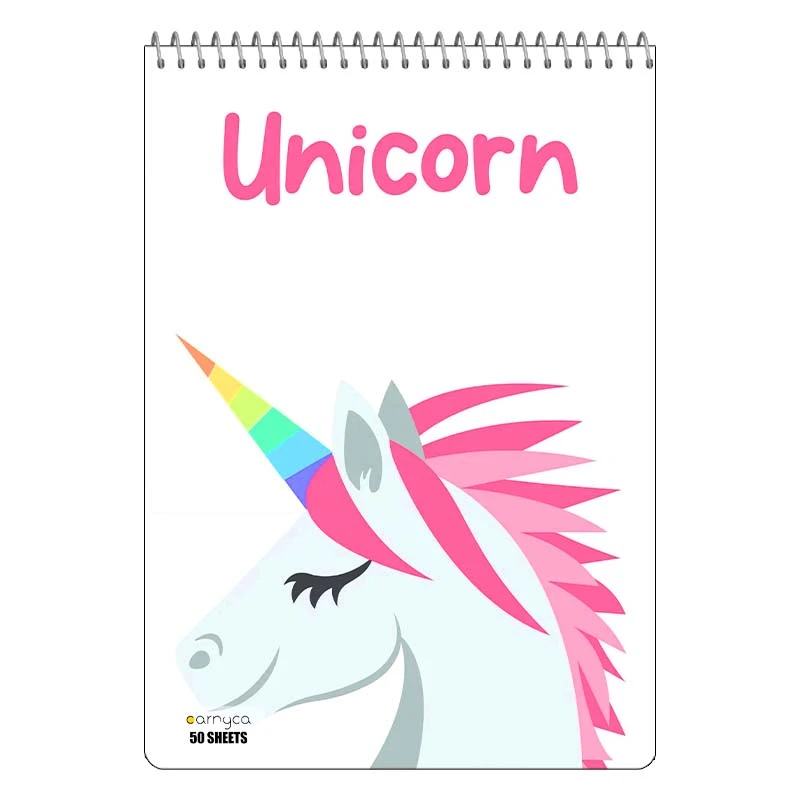 دفتر نقاشی 50 برگ سیمی کارنیکا طرح یونیکورن Unicorn کد 65994