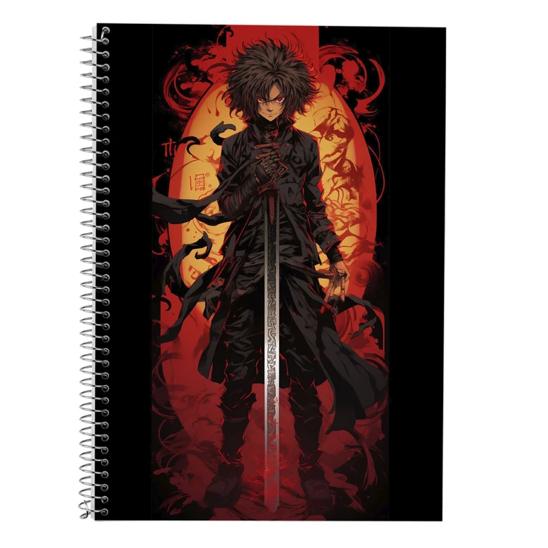 دفتر زبان 50 برگ مدوپد مدل دوخط طرح Demon Slayer کد DF11019