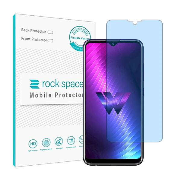 محافظ صفحه نمایش ضد اشعه آبی راک اسپیس مدل HyBLU مناسب برای گوشی موبایل ال جی W30 Pro