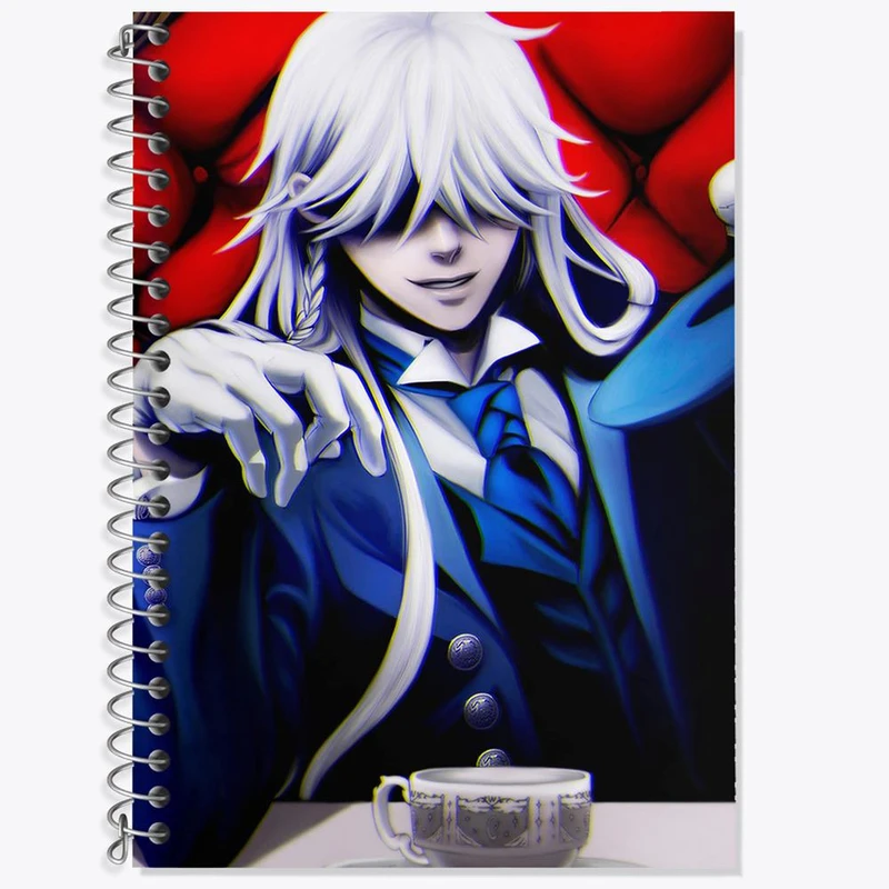 دفتر لغت 50 برگ خندالو مدل اندرتیکر انیمه خادم سیاه Black Butler کد 16314