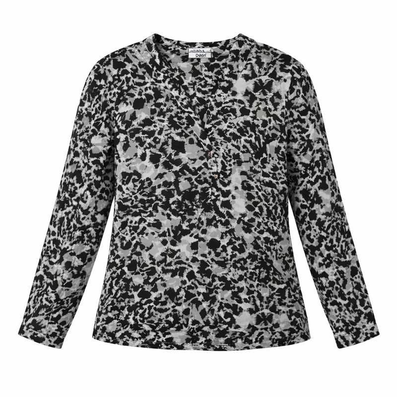 شومیز آستین بلند یقه هفت زنانه مدل پلنگی