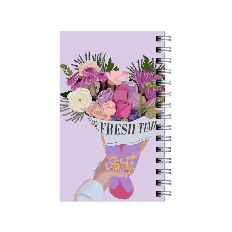 دفترچه یادداشت مدل to do list طرح دسته گل کد 1346029