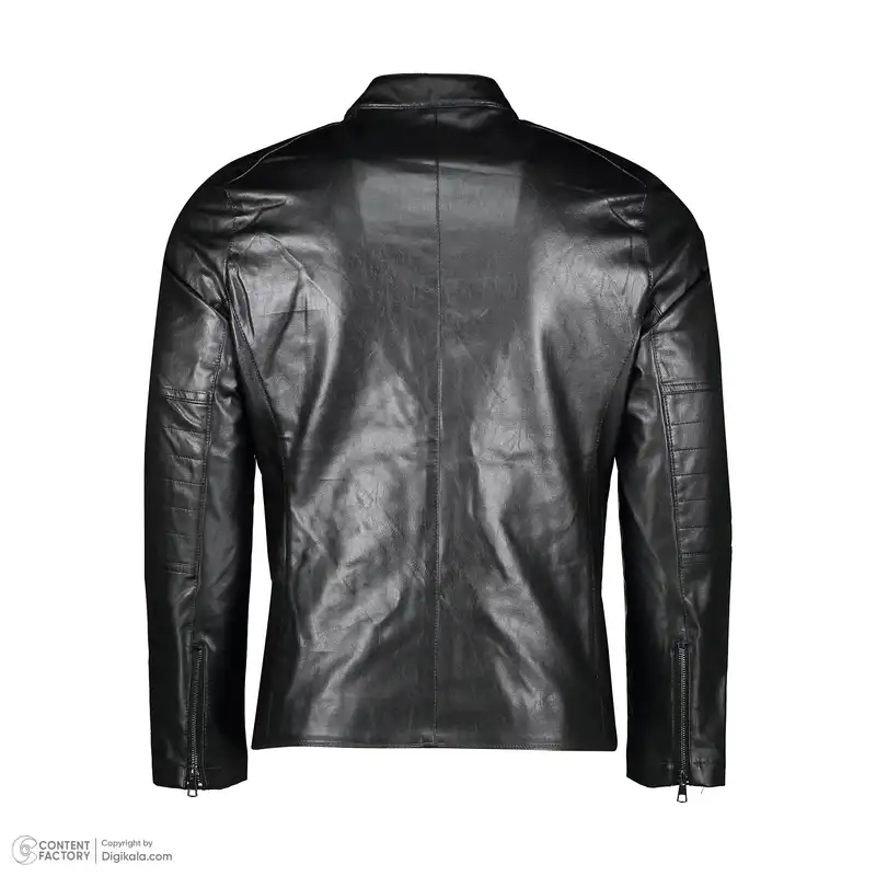 کت چرم مردانه اسپیور مدل VMB15 رنگ مشکی