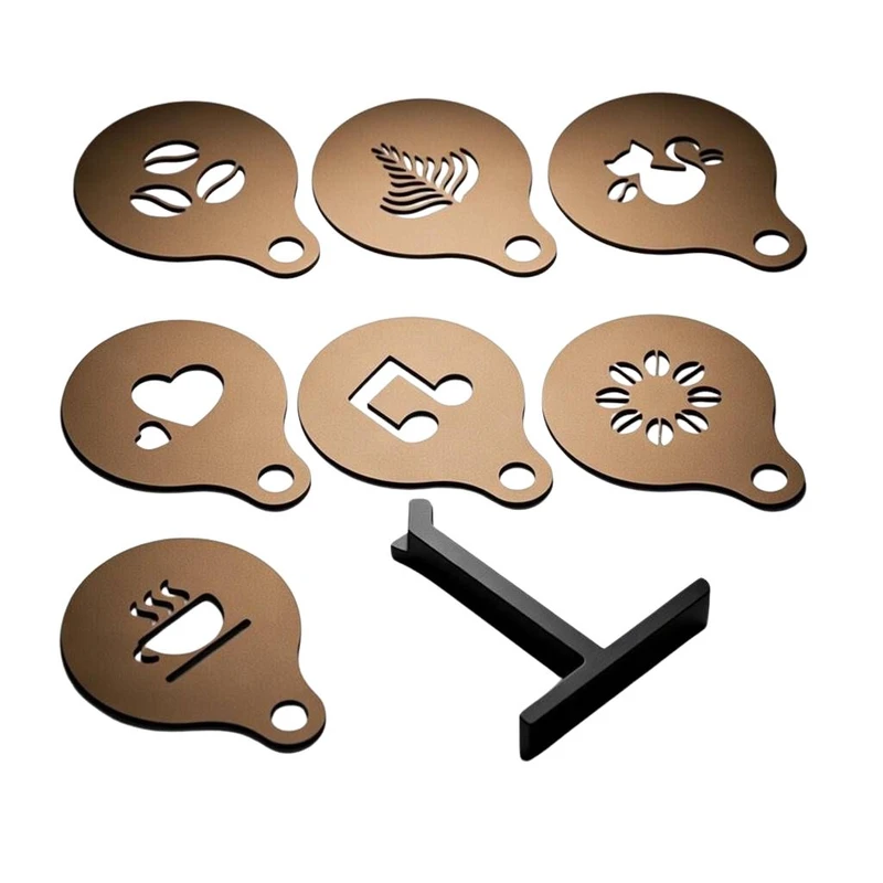 شابلون تزیینی قهوه مدل ArtCup بسته 7 عددی