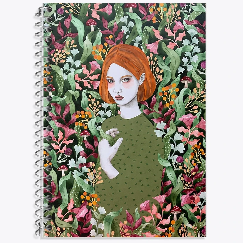 دفتر زبان 50 برگ خندالو مدل سه خط طرح دخترانه کد F206