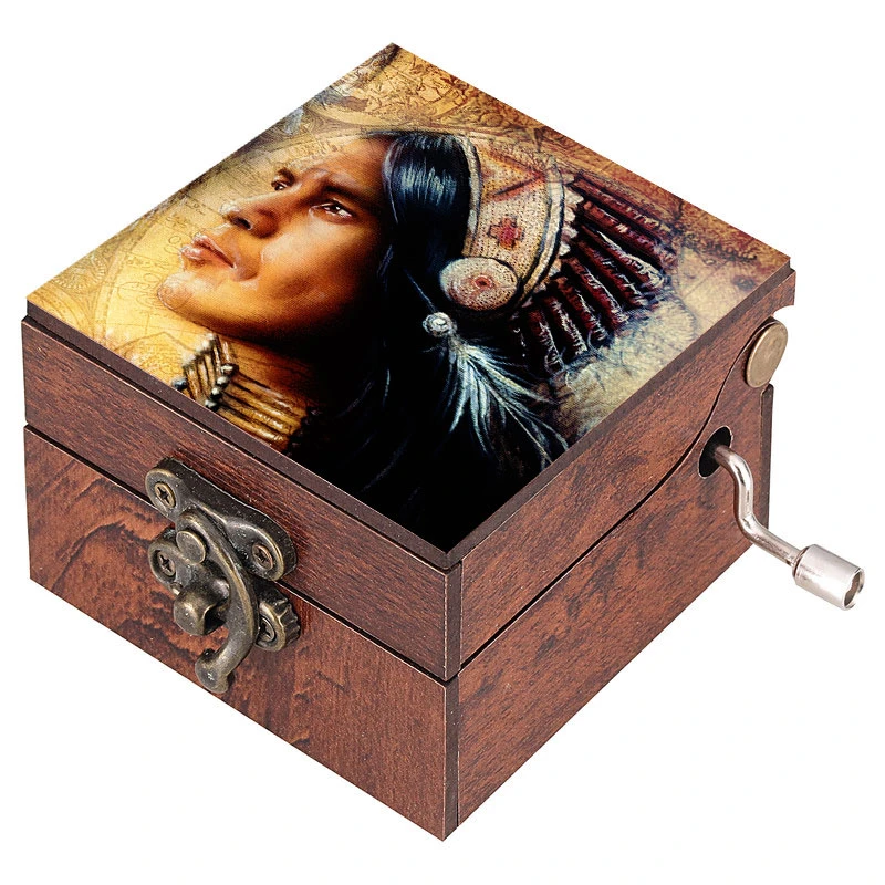 جعبه موزیکال مدل هندلی طرح مرد سرخ پوست کد 1035