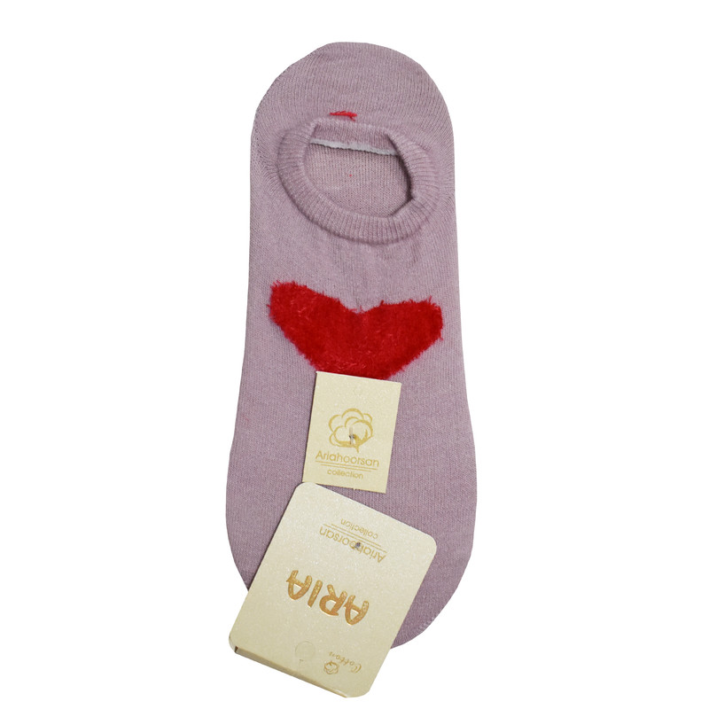 جوراب زنانه طرح قلب مدل Anp 217