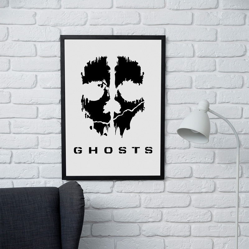 تابلو مدل دیواری بازی Call Of Duty طرح Ghost کد FD289