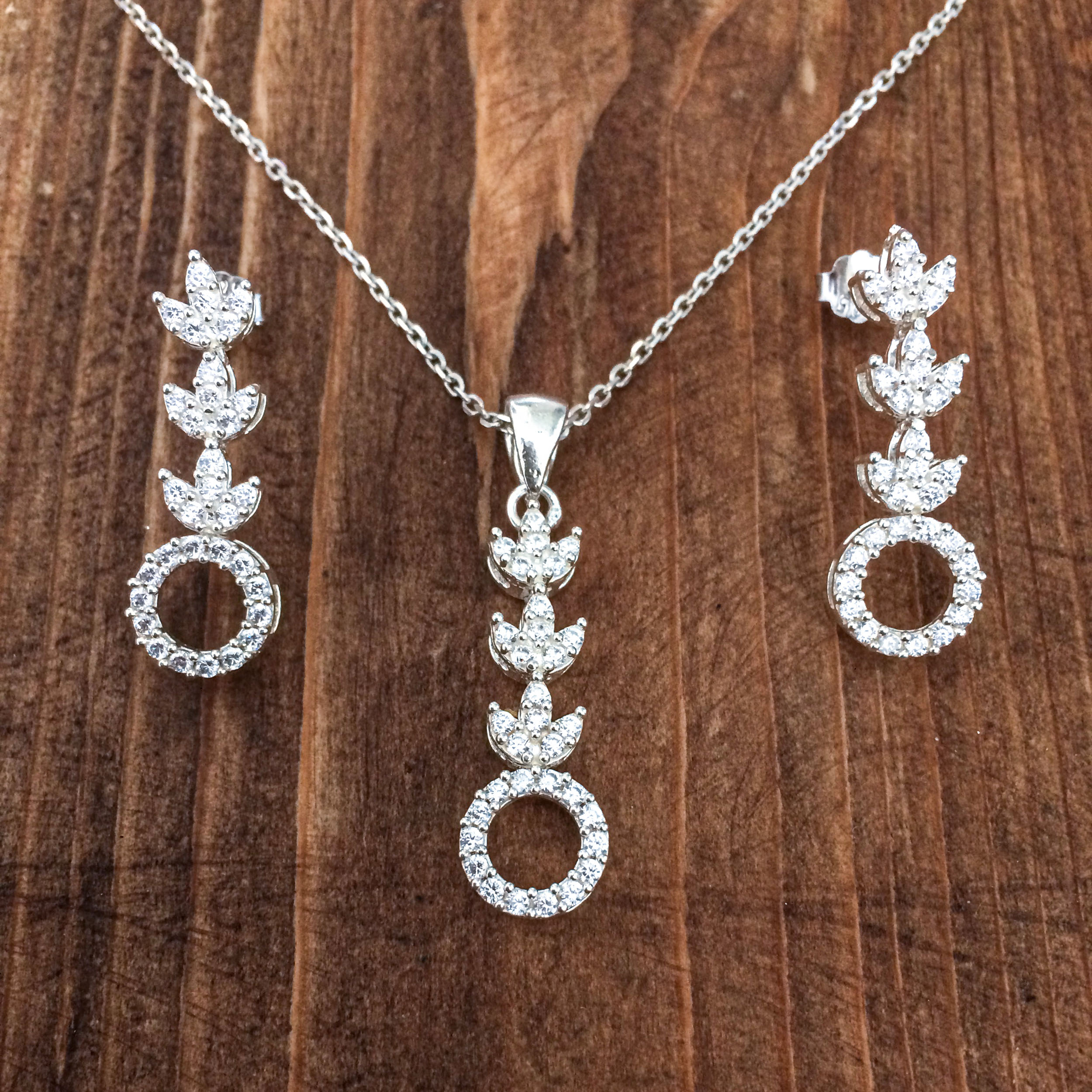 نیم ست نقره زنانه کد 2037