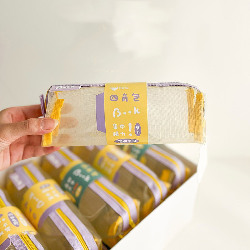 جامدادی بوک مدل توری شفاف طرح پینترستی