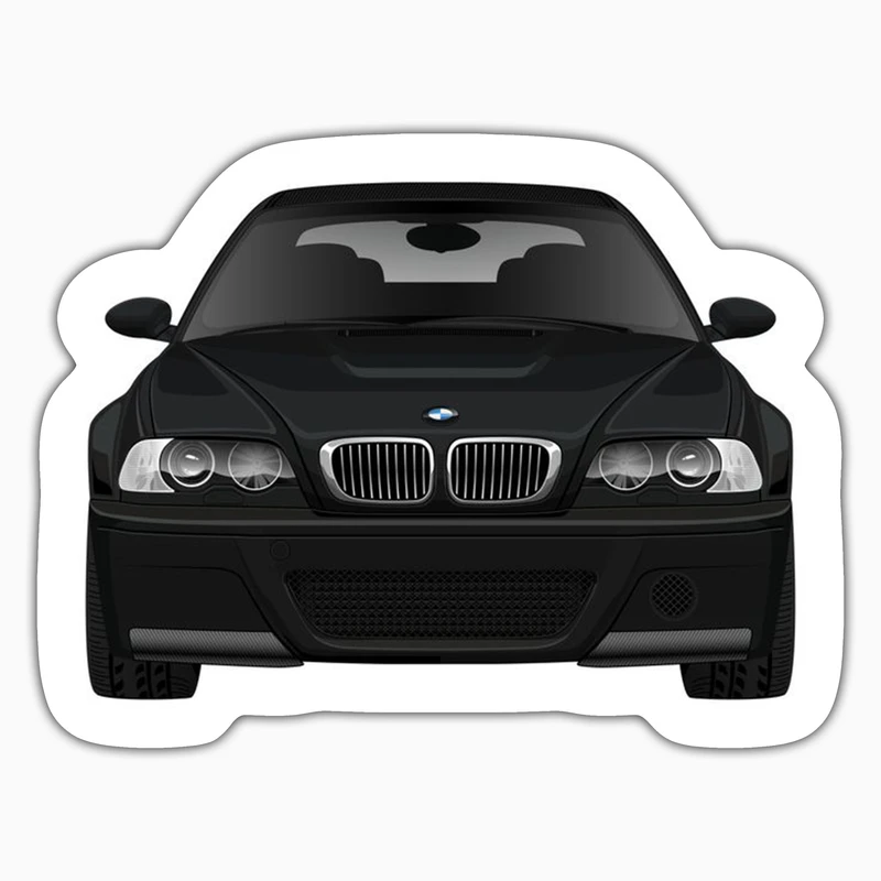 استیکر لپ تاپ و موبایل بووم طرح ماشین مدل BMW E46 کد ZX006