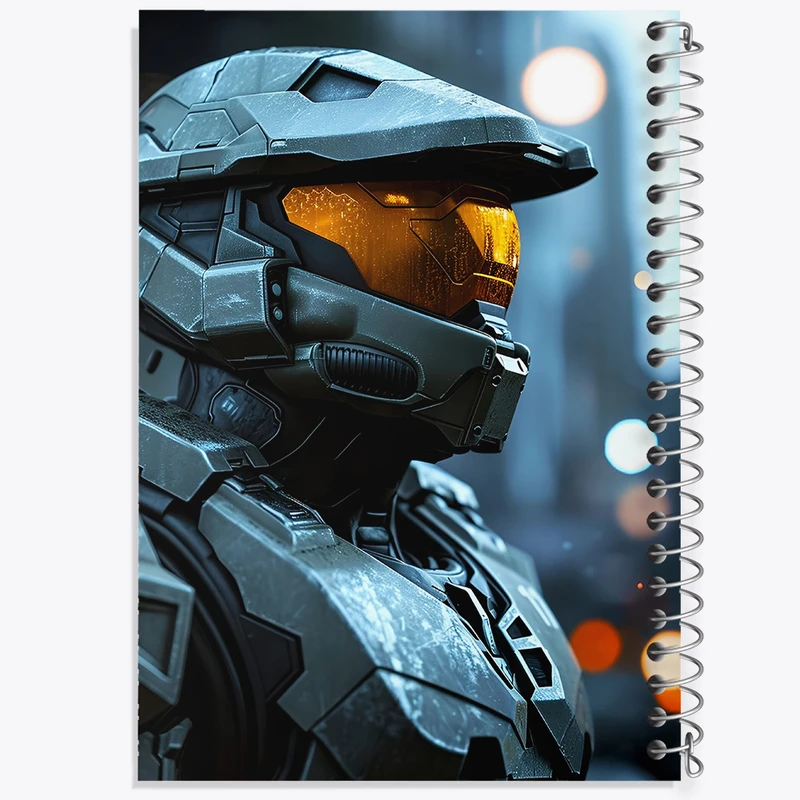 دفتر مشق 50 برگ خندالو طرح مستر چیف (Master Chief)  کد N5000