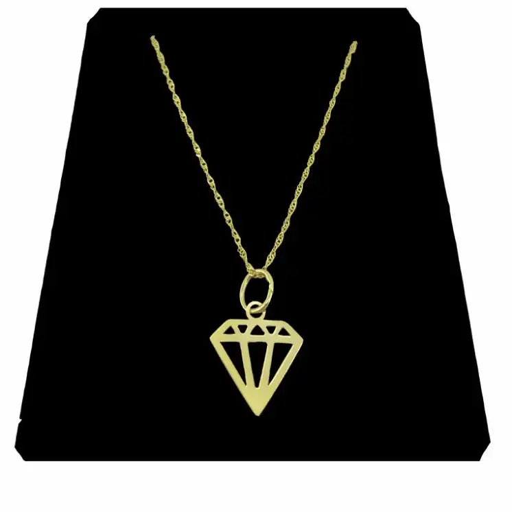 گردنبند طلا 18 عیار زنانه مدل الماس