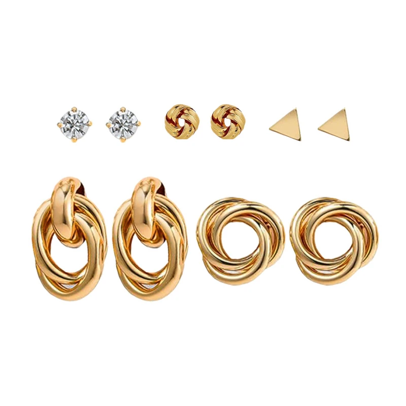 گوشواره میخی زنانه کد s183 مجموعه 5 عددی