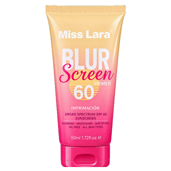 کرم ضد آفتاب بی رنگ صورت میس لارا SPF 60 مدل  BLUR2026 محافظ در برابر UVA مناسب برای انواع پوست حجم 50 میلی لیتر