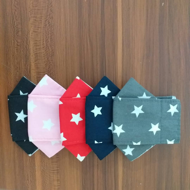 ماسک پارچه‌ ای مدل سه بعدی مادر و کودک طرح Star