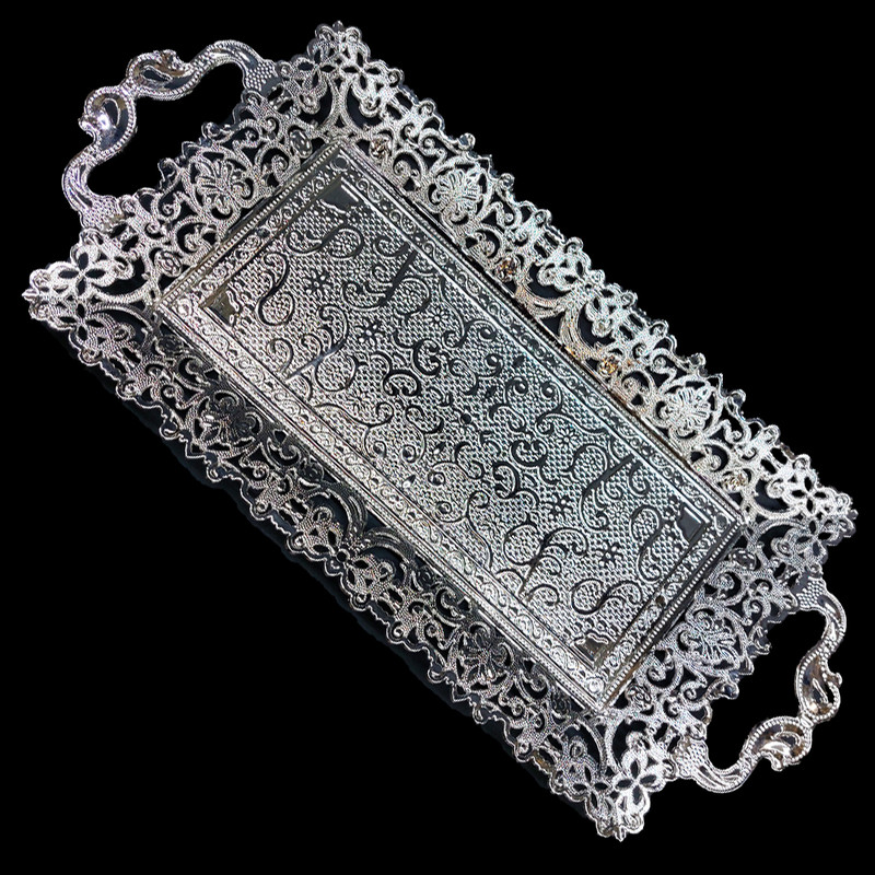 سینی مدل مستطیل نقش نگار طرح لیزری