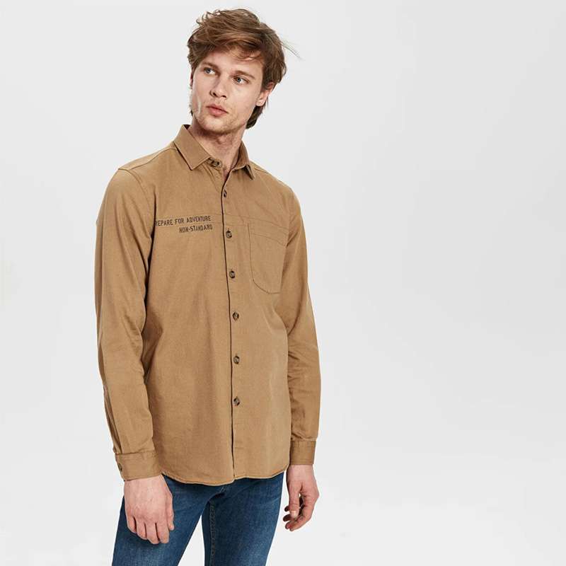 پیراهن آستین بلند مردانه ال سی وایکیکی مدل 0S8349Z8