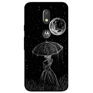 Megafone Girl and Moon 1369 Cover For Motorola Moto E3