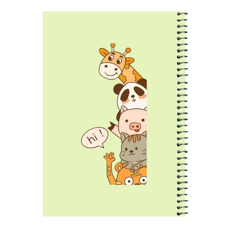 دفتر مشق 80 برگ اس جی مدل حیوانات بامزه     