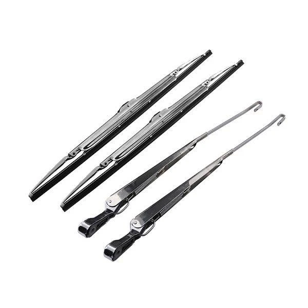 تیغه و بازویی برف پاک کن مدل استیل مناسب برای پراید بسته 4 عددی