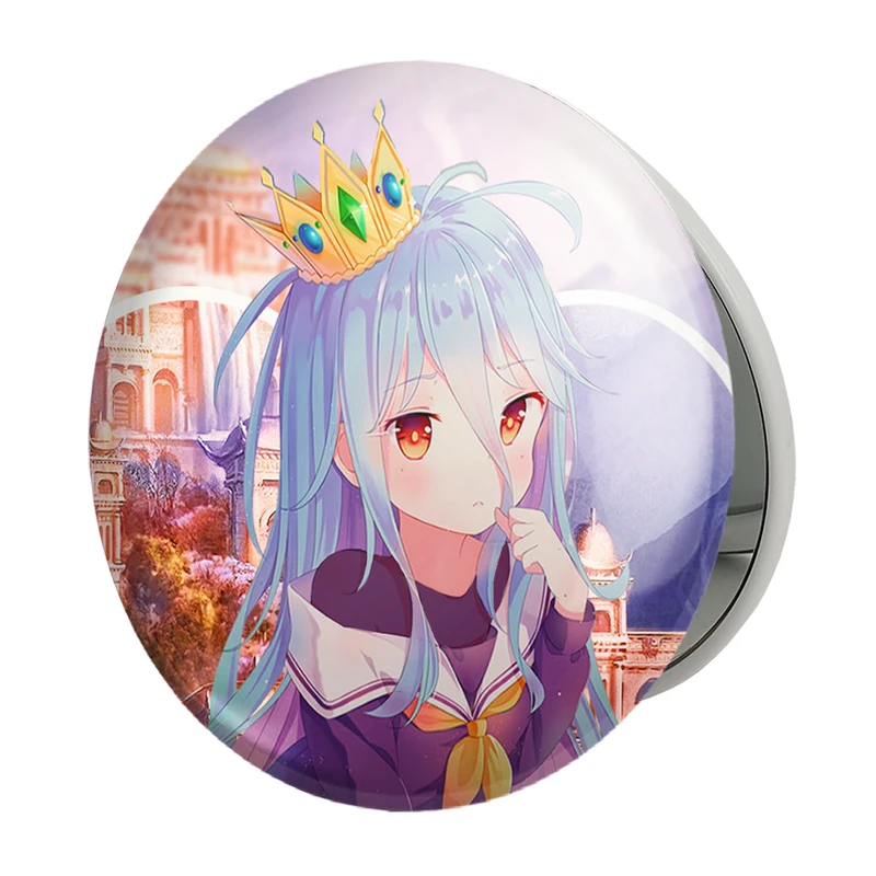 آینه جیبی خندالو طرح دختر انیمه ای مدل تاشو کد 18045 