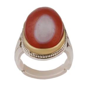 انگشتر نقره مردانه بازرگانی میلادی مدل رکاب دست ساز سنگ عقیق یمنی کهنه کد AM_2812