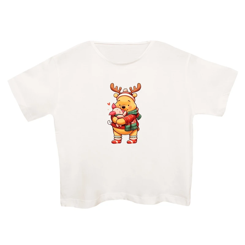 کراپ‌تی شرت آستین کوتاه زنانه مدل پو کد 12