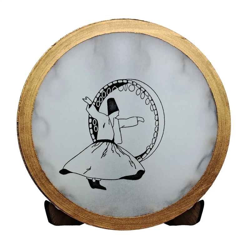 ماکت دکوری طرح ساز دف مینیاتوری مدل رقص سما کد m25149