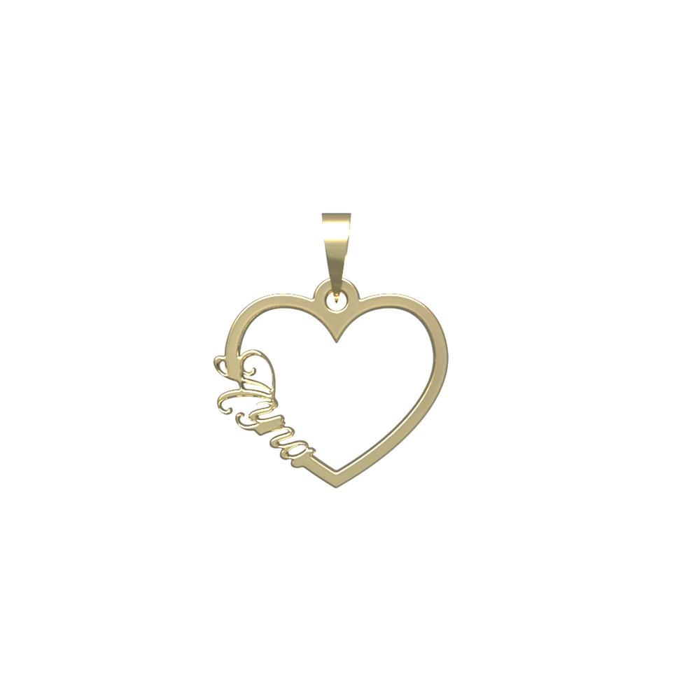 آویز گردنبند طلا 18 عیار زنانه مدوپد مدل اسم آینا ayna کد PB1-10292 -  - 2