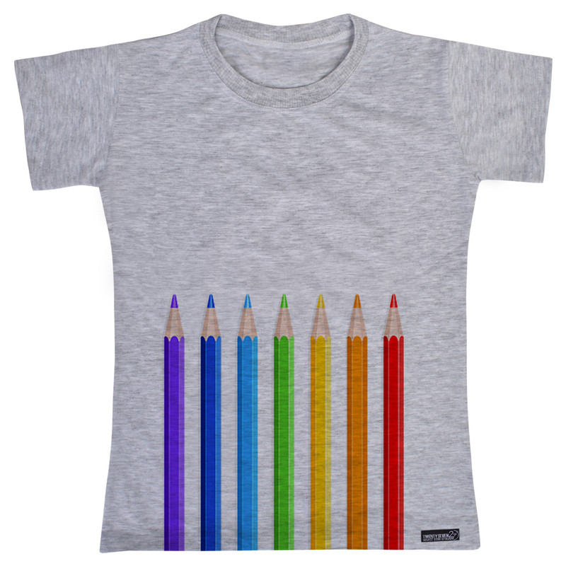 تی شرت آستین کوتاه دخترانه 27 مدل Art Supplies کد MH1499