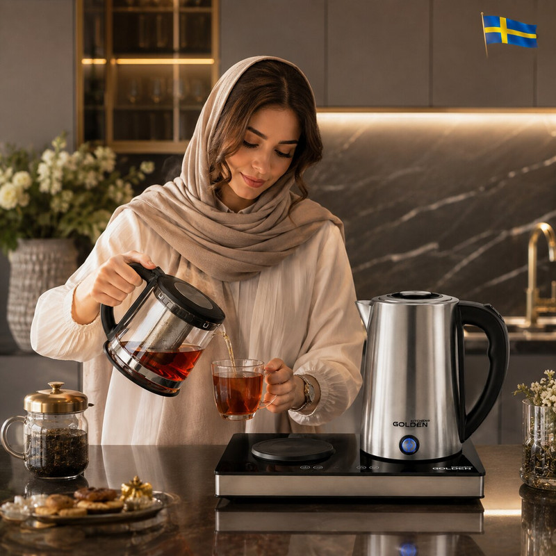 چای‌ساز کنار هم گلدن کیچن مدل GK740
