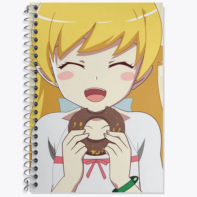 دفتر زبان 50 برگ خندالو مدل سه خط طرح شینوبو اوشینو انیمه مونوگاتاری کد 16211