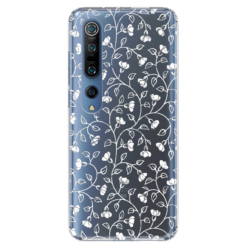 کاور مگافون طرح گل مدل C42-W مناسب برای گوشی موبایل شیائومی Mi 10 5G / Mi 10 Pro 5G