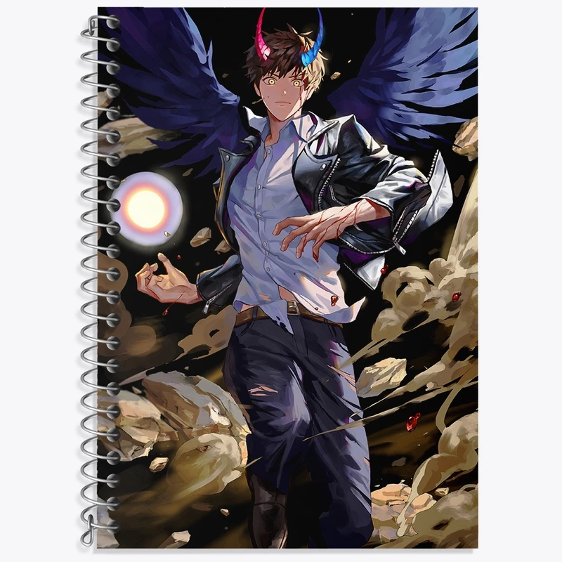 دفتر زبان 50 برگ خندالو مدل سه خط طرح کولو انیمه برج خدا کد 34940