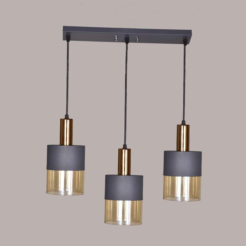 لوستر سه شعله مدل چکشی دوگلس خطی