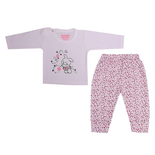 ست تی شرت و شلوار نوزادی مدل خرگوش کد 10