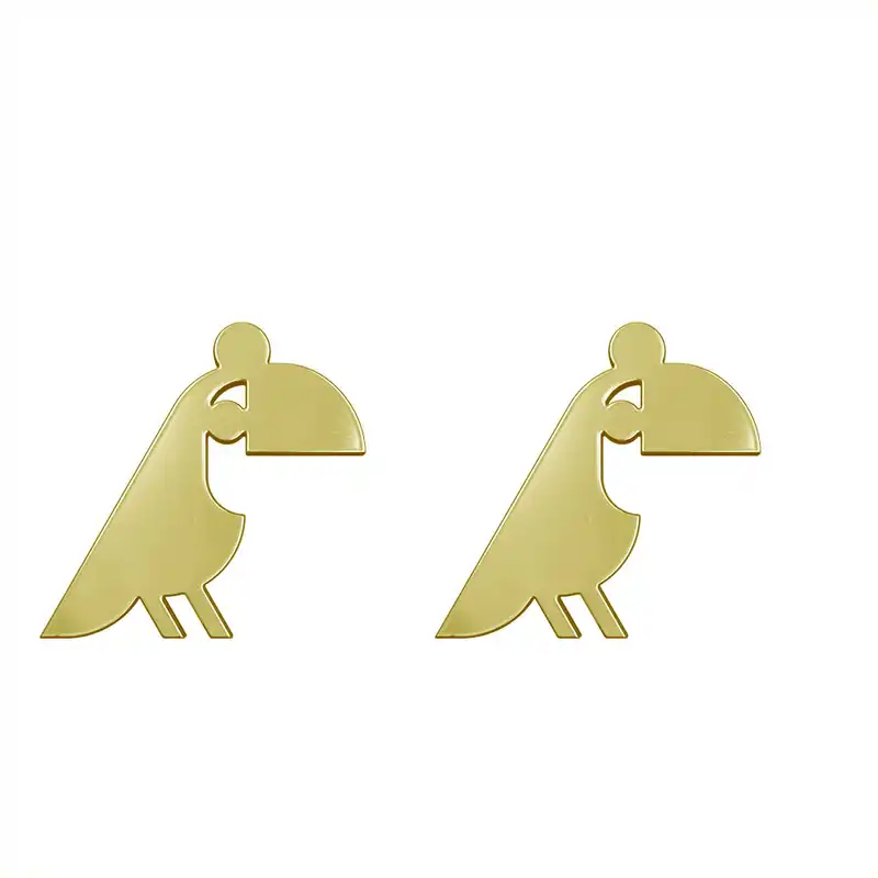 گوشواره طلا 18 عیار زنانه مدوپد مدل طوطی کد GA1-16065